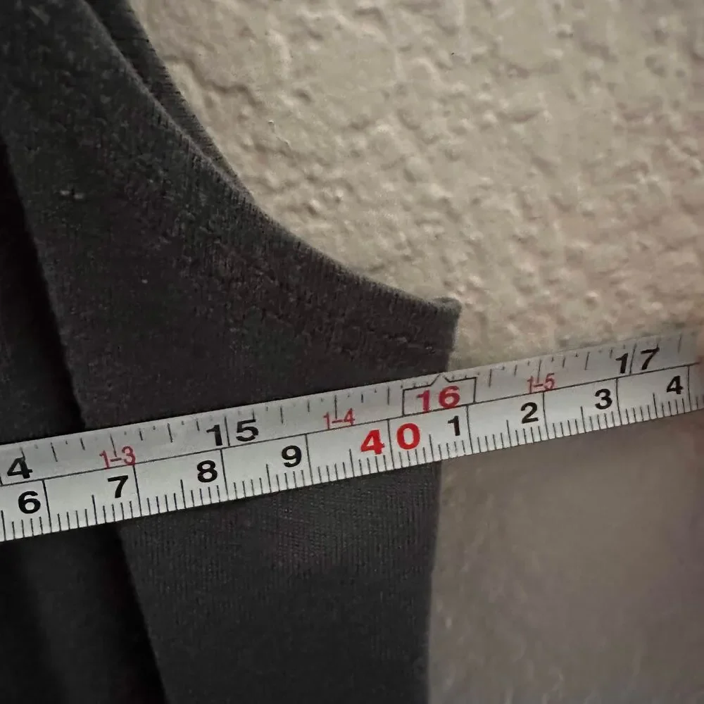 Quince Charcoal Gray Tencel Lyocell Fit & Flare Midi Dress Size XL Lagenlook - Picture 5 of 7